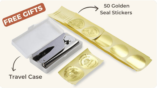 Travel case+ 50 Book Seal Stickers